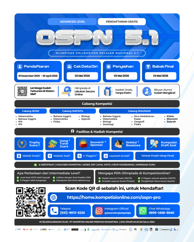 Ospn 5.1 | Terdaftar Kurasi Prestasi PUSPRESNAS