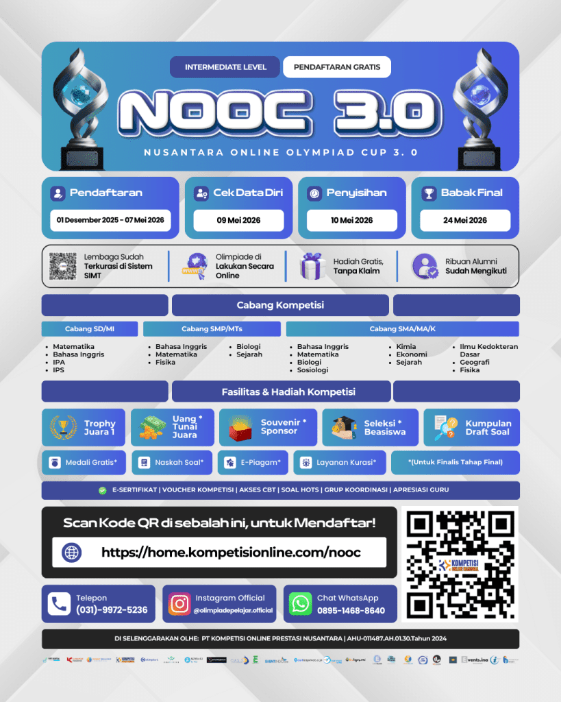 NUSANTARA ONLINE OLYMPIAD CUP 3 | TERKURASI PUSPRESNAS